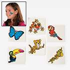   Animal Tattoos 3 Dozen Kids Party Favors Frog Butterfly Parrot