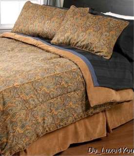   ABBOUD MICROSUEDE OVERSIZED Comforter Set LUXURY KING size  
