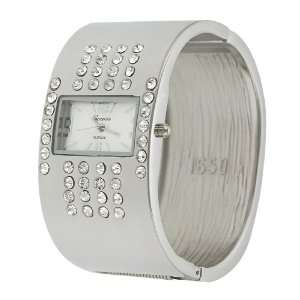 Geneva Platinum Ladies CZ Accented Bracelet Watch