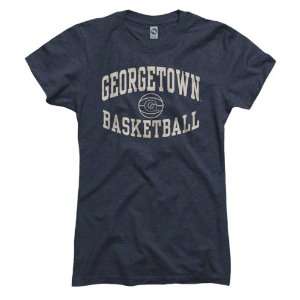  Georgetown Hoyas Womens Heather Navy Reversal Basketball 