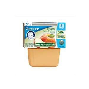 Gerber 2nd Foods Organic Apple & Summer Peaches, 2 3.5 Oz Tubs (Pack 