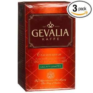 Gevalia Cinnamon Ground Coffee, Decaffeinated, 8 Ounce Packages (Pack 