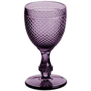  Rosanna Pressed Glass Purple Goblet