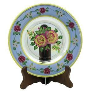 Imperial Rose Glass Candle Plate