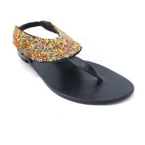 Barefoot Tess BFT1099 Yellow Beaded Womens Barcelona Sandal