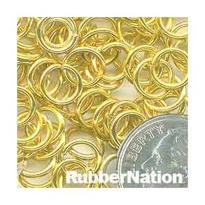  100 Gold Plated Metal Jump Rings 6mm Arts, Crafts 