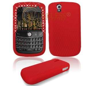  Red Transparent with White Diamonds Silicone Skin Cover 
