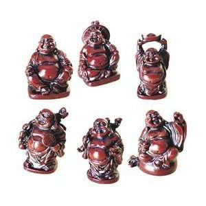   RED Feng Shui Laughing Buddha Statue Luck & Wealth 