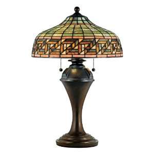  Quoizel Hartwell Tiffany 2 Light Table Lamp