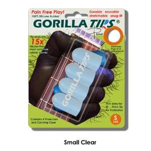  Small Clear GORILLA TIPS fingertip guards/protectors for Guitar 