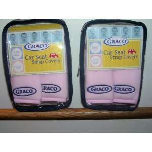 2 Packs of Graco Car Seat Strap Covers (Sold as set) Pink 