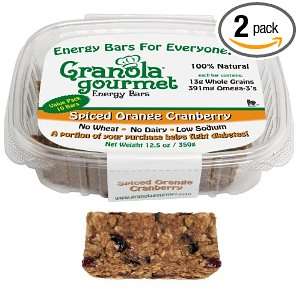 Granola Gourmet Spiced Orange Cranberry ORIGINAL RECIPE Energy Bars 