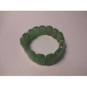  Green Rectangle Stretch Bracelet 