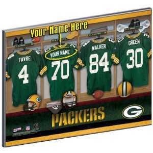  Green Bay Packers Customized Locker Room 8x10 Laminated 