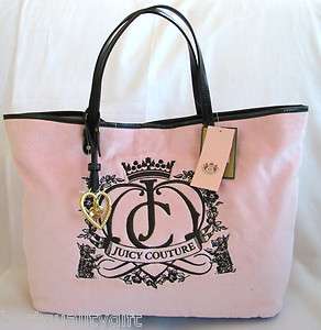   PINK VELOUR+BROWN LEATHER TOTE/SHOPPER BAG NEW+TAG 098689353159  