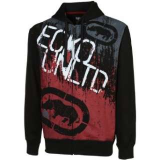  Ecko Unlimited Scratch The Surface Full Zip Hoodie   Black 