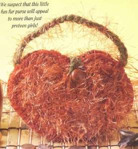 3M Girls Pumpkin Purse Fun Fur EASY CROCHET PATTERN  