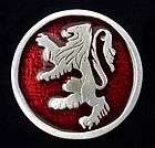 Lion Jewelry Rampant Lion Pin   Heraldic SCA LARP BLACK