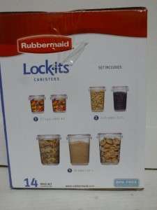 BRAND NEW Rubbermaid Lock Its Canisters 14 Piece Set  