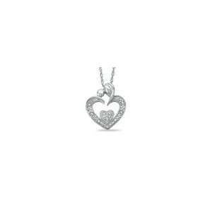   Love Heart Shaped Pendant in Sterling Silver ss word charms Jewelry