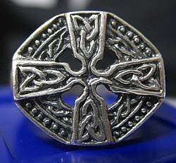 CELTIC Knot CROSS WHEEL OF LIFE wicca silver .925 ring  