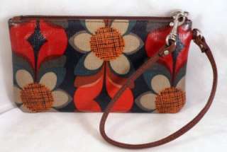 Fossil Key Per Flower Red EW Wristlet Bag Purse NWT SL3068995  