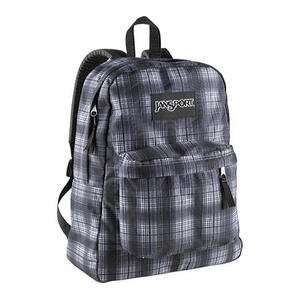  Jansport Black Plaid Superbreak Backpack 