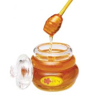   Joie Glass Honey Jar and Dipper by MSC