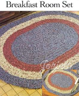 Oval Rug & Placemat, fabric crochet patterns & how to  