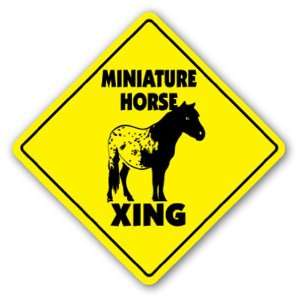 MINIATURE HORSE CROSSING Sign xing gift novelty pony bit saddle feed 