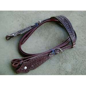   Tooled Bridle Horse Headstall & Reins 