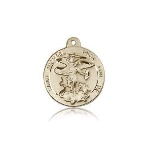  14kt Gold St. Michael the Archangel Medal Jewelry