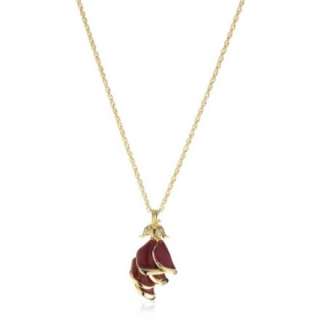 Disney Couture Beauty And the Beast Rose Pendant With Moving Leaves 