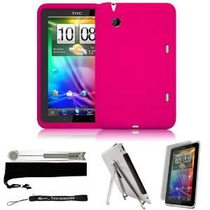 Pink Cover Protective Slim Durable Silicon Skin Case for HTC Flyer 3G 