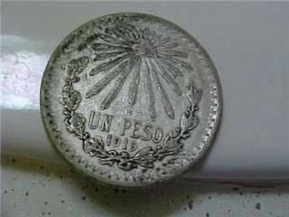 Mexico 1919 un peso silver coin Shipping will be $2 .99 and $1 