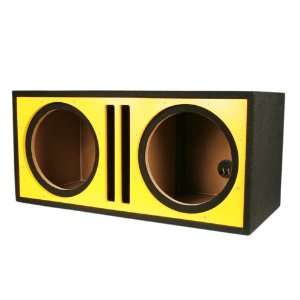  Absolute USA PDEB12Y Dual 12 Inch 3/4 Inch MDF Twin Port Subwoofer 