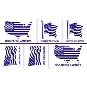 Rub n Etch Glass Etching Stencil ~ American Flag  