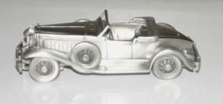 1930 PEWTER PACKARD CONVERTIBLE BOAT TAIL DANBURY MINT  