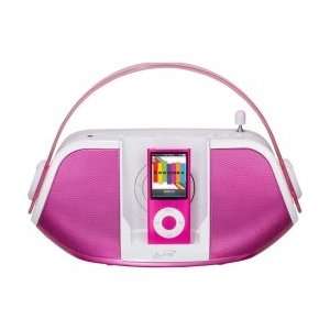   Pink Portable Music System With iPod® Dock  Players & Accessories