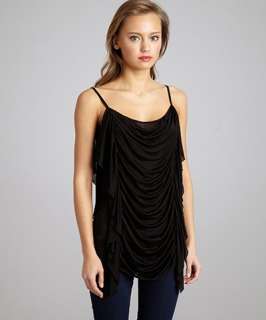 Bailey 44 black draped jersey Hedwig top