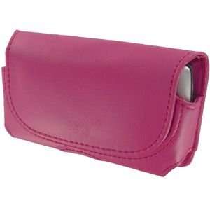   iPod Touch 2 Premium Horizontal Leather Pouch (Pink) Electronics