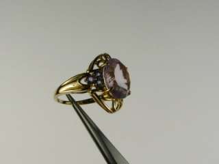 Stunning 5ct Natural Laser Cut Morganite & .25ctw Tanzanite 14k YG 