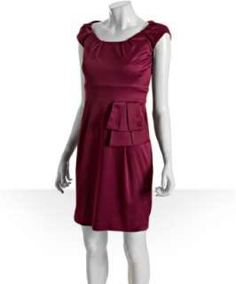 Max & Cleo wineberry stretch twill sheath dress   