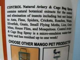 Mangos Control Natural Aviary and Cage Bug Spray  