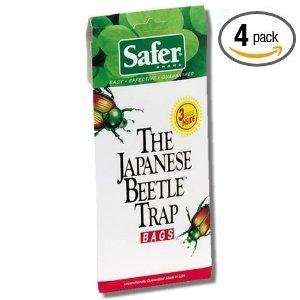 Pack of 4) Safer Brand  The Japanese Beetle Trap , 3 bags in each 