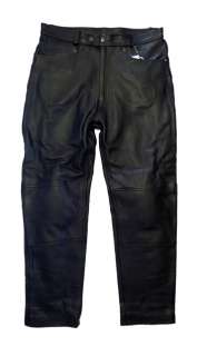 Mens Leather Kevlar CE Armour Motorcycle Pants Jeans  