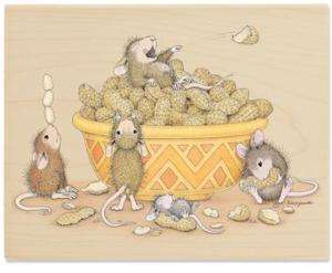 HOUSE MOUSE mounted rubber stamp NUTTY FRIENDS maxwell  