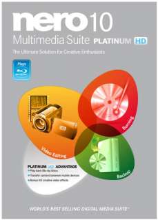 NERO 10 Multimedia Suite PLATINUM HD Editing PC NEW  