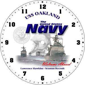 Personalized US Navy Ship Boat Sailor Seaman Clock USS  
