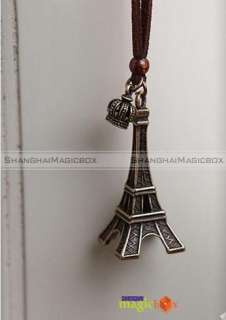 Women Fashion Vintage Eiffel Tower Necklace Sweater Chain 2 Colors 